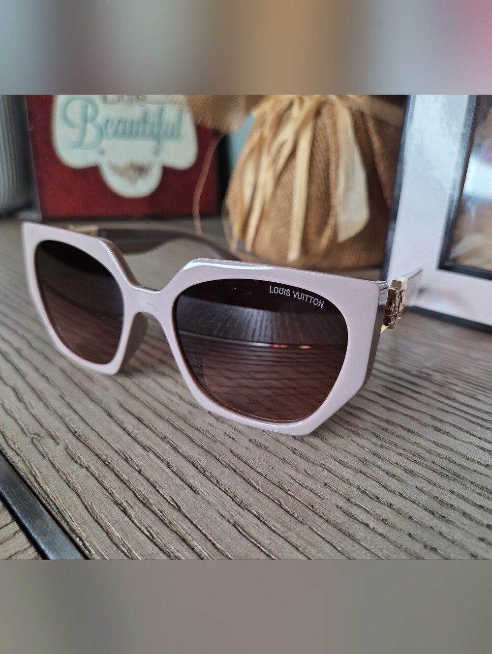 Louis Vuitton Women's Pink Sunglasses - Chic Designer Shades